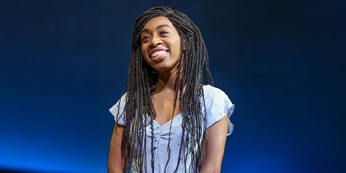 Paige Peddie as Nabulungi in The Book Of Mormon.
